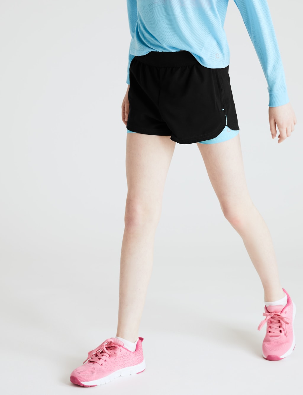 Layered 2 in 1 Sports Shorts (6-14 Yrs) 4 of 7