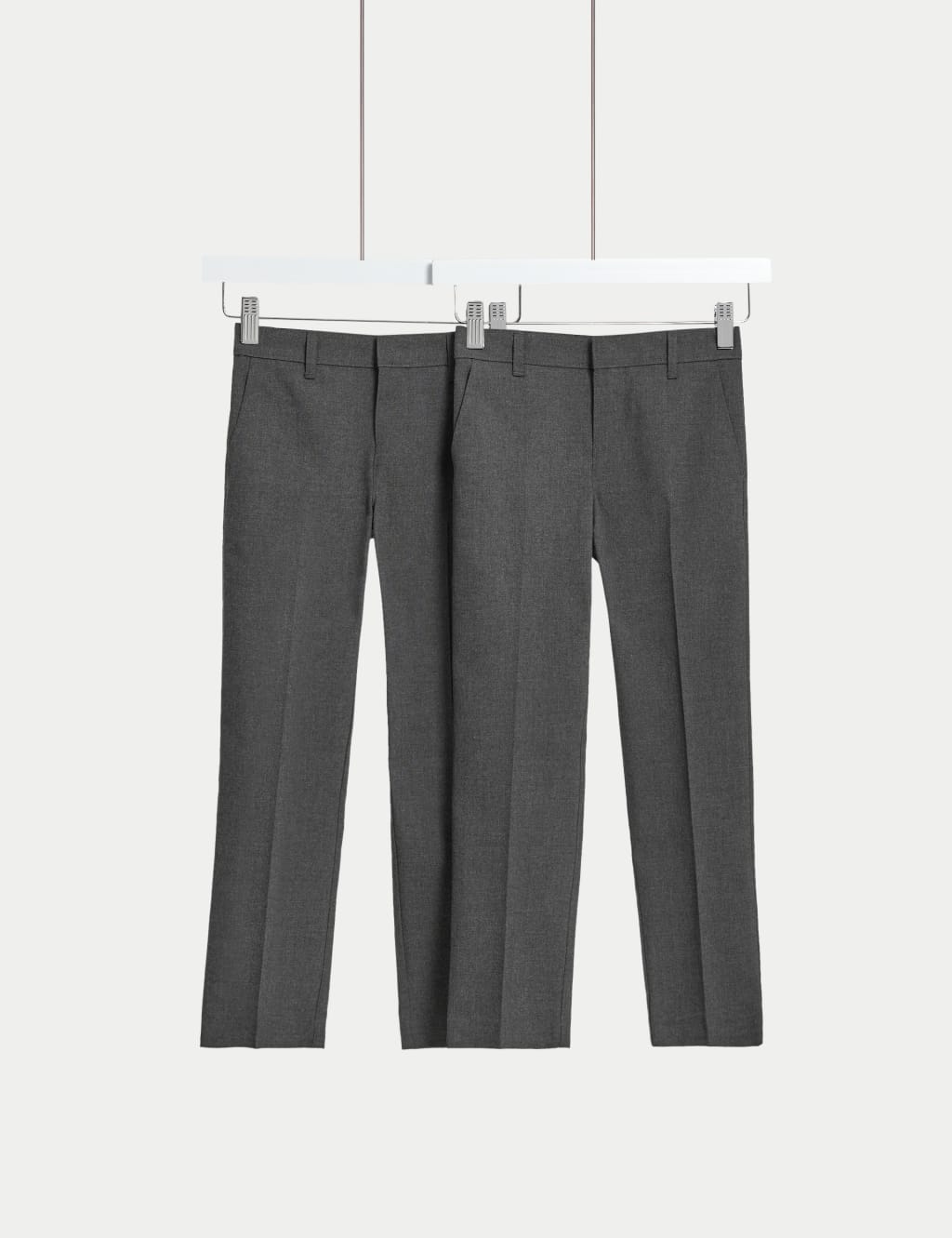 2pk Boys' Slim Leg School Trousers (2-18 Yrs) 2 of 4