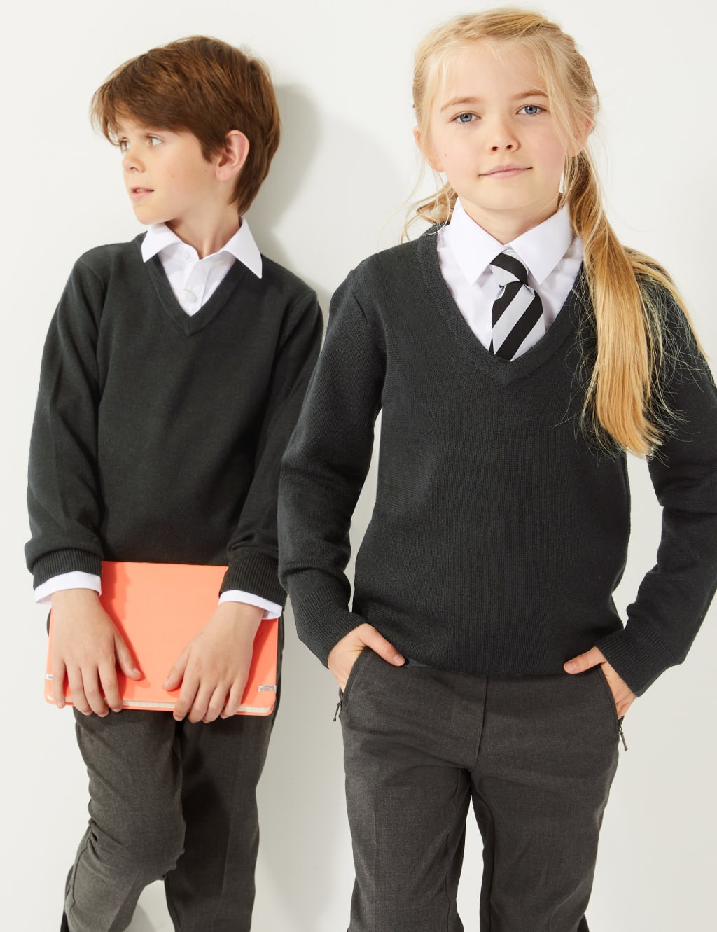 Unisex Wool Blend School Jumper M S