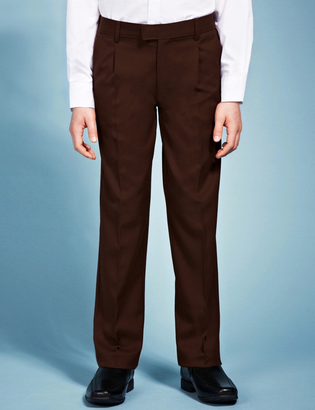 Boys' Supercrease™ Pleat Front Stain Resistance™ Trousers with Stormwear™ 1 of 7