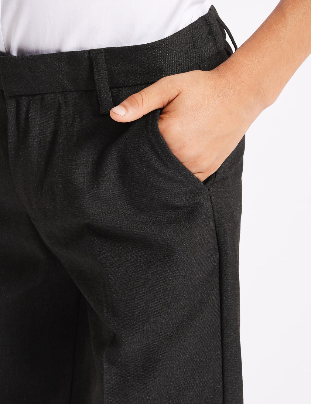 Boys' Skinny Leg Regular Fit School Trousers 4 of 5