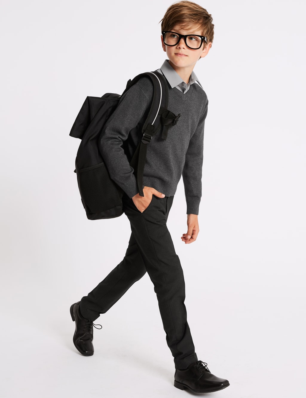 Boys' Skinny Leg Slim Fit Trousers 7 of 7