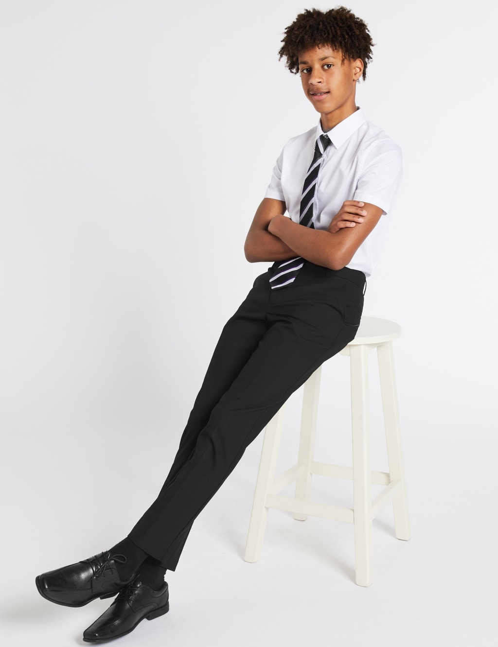 Senior Boys' Skinny Leg  Slim Fit Trousers 1 of 6