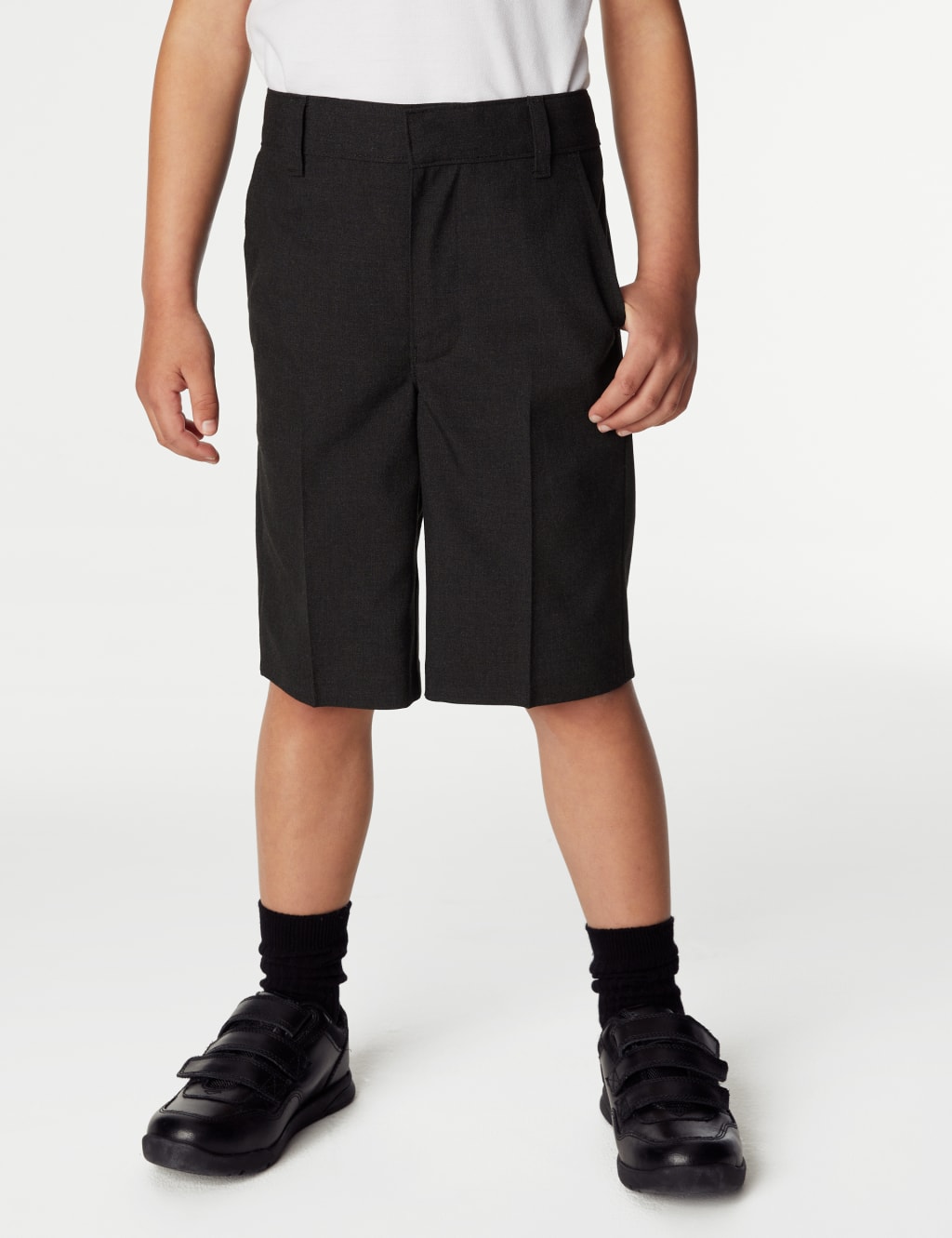 2pk Boys' Slim Leg School Shorts (2-14 Yrs) 3 of 4