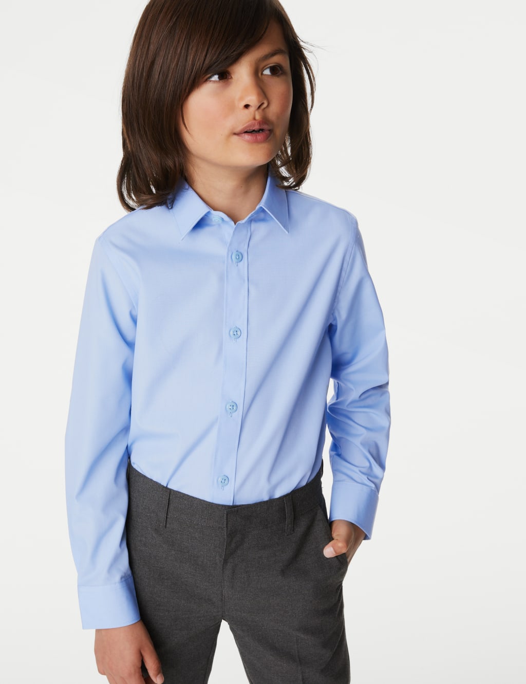 3pk Boys' Easy Iron School Shirts (2-16 Yrs) 2 of 6