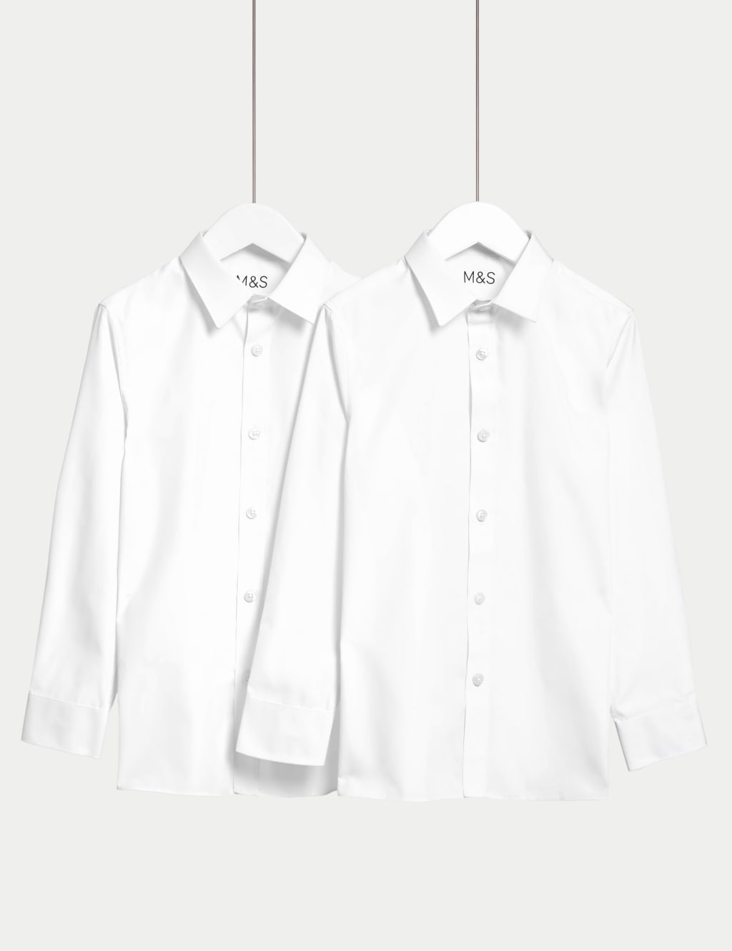 2pk Boys' Skinny Fit Stretch School Shirts (2-16 Yrs) 2 of 6
