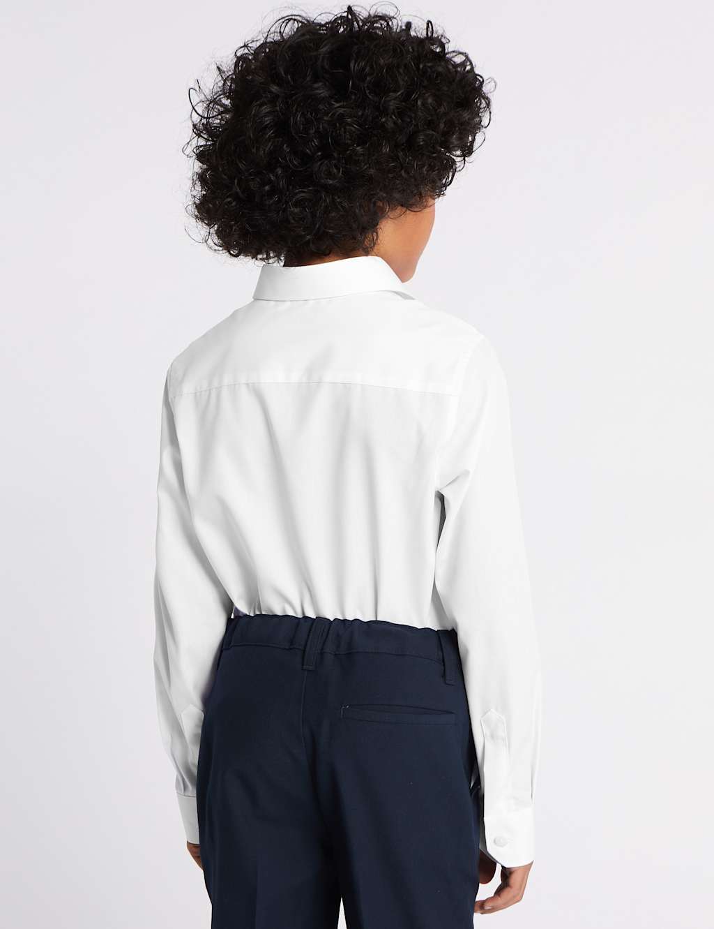 2pk Boys' Long Length Non-Iron School Shirts 3 of 5