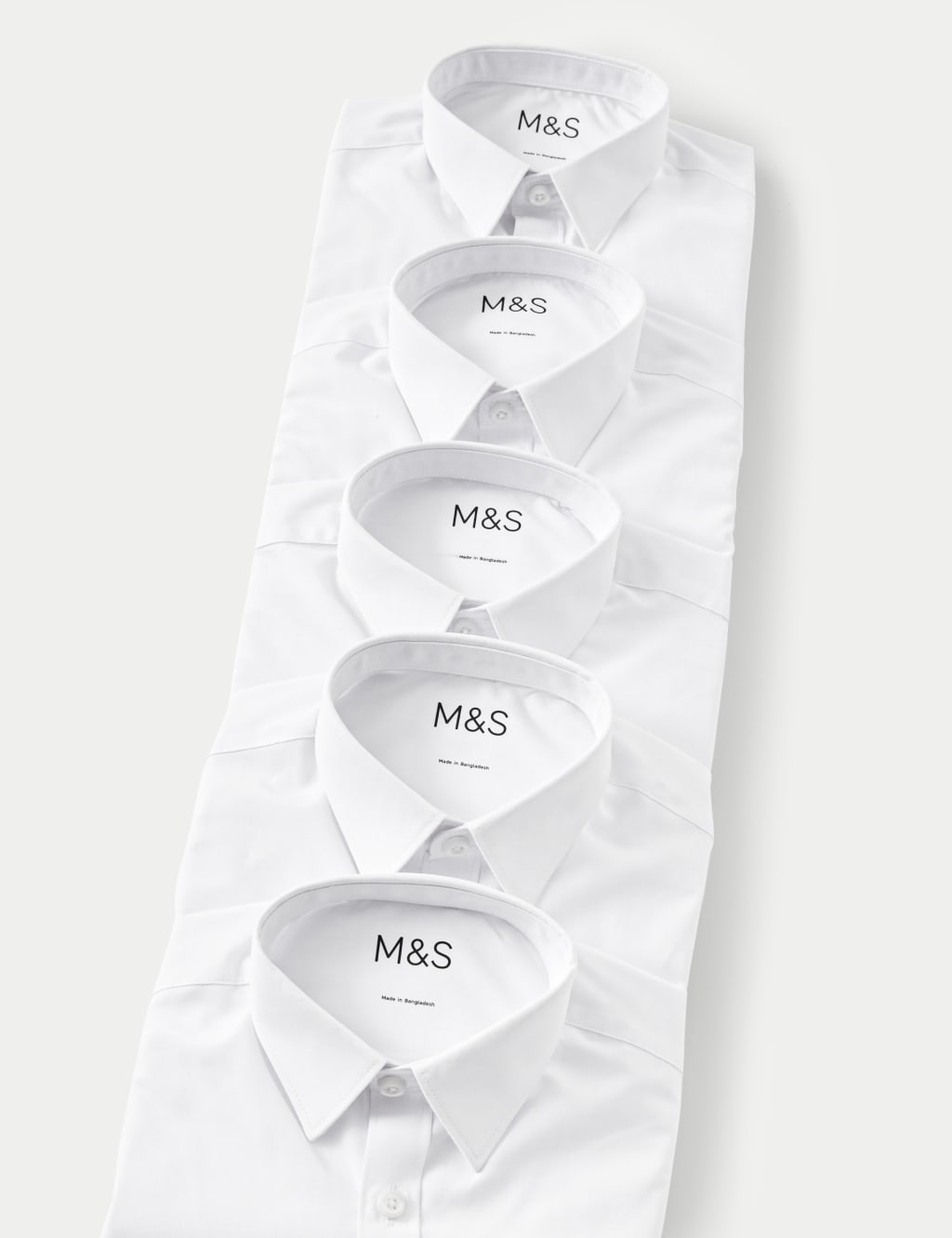 5pk Boys' Regular Fit Easy to Iron School Shirts (2-18 Yrs) 7 of 7