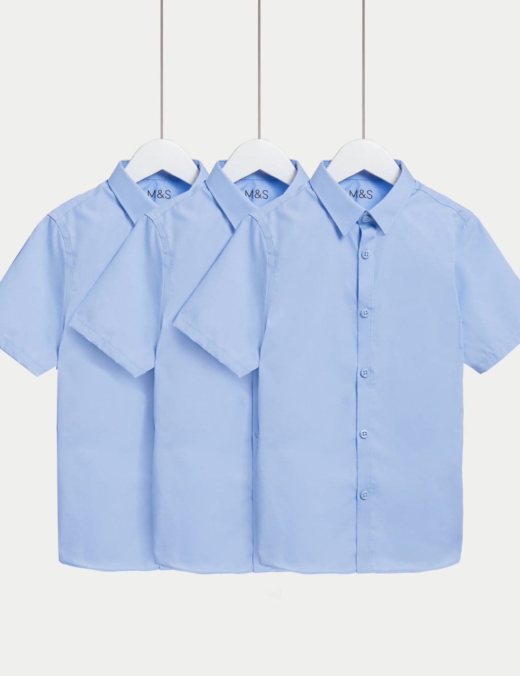 3pk Boys' Easy Iron School Shirts (2-16 Yrs) 2 of 4