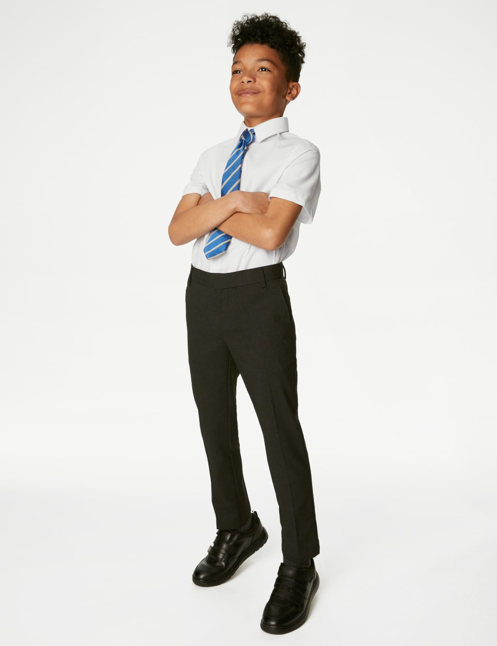 3pk Boys' Easy Dressing Easy Iron School Shirts (3-18 Yrs) 3 of 6