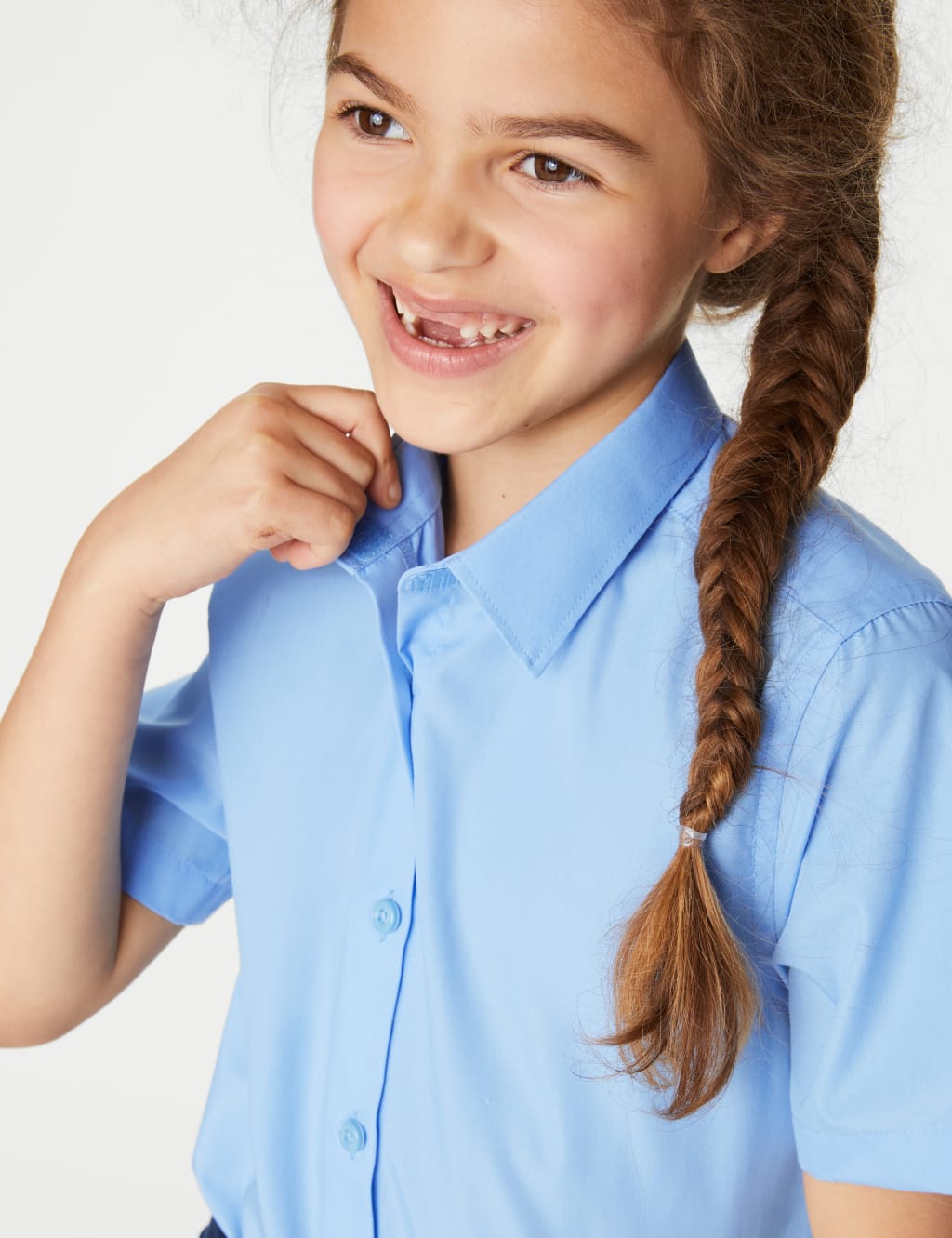 3pk Girls' Easy Iron School Shirts (2-16 Yrs) 4 of 5