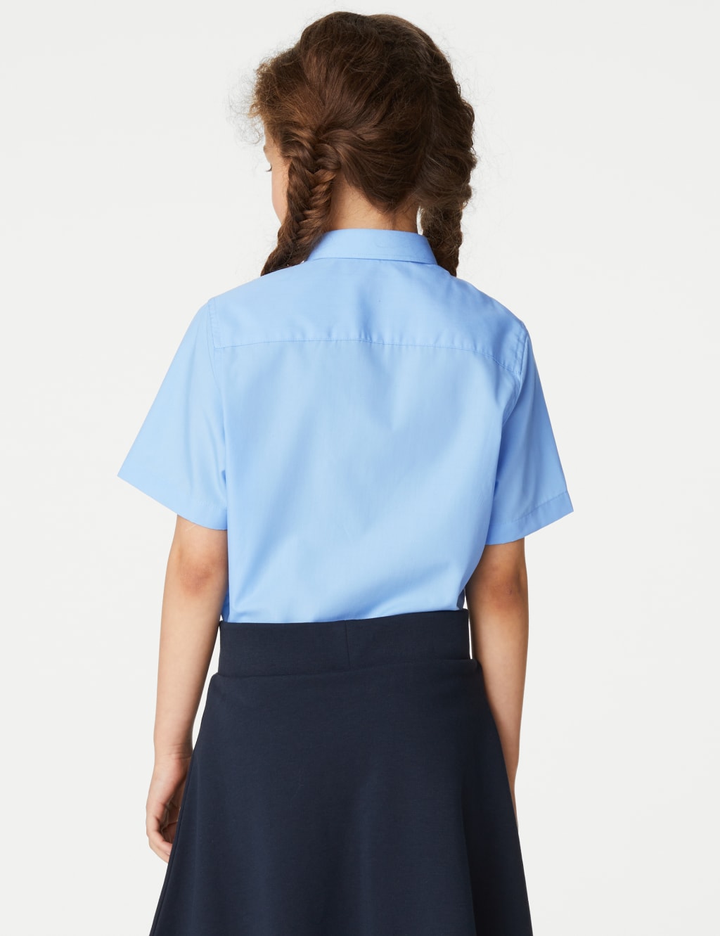 3pk Girls' Easy Iron School Shirts (2-16 Yrs) 5 of 5