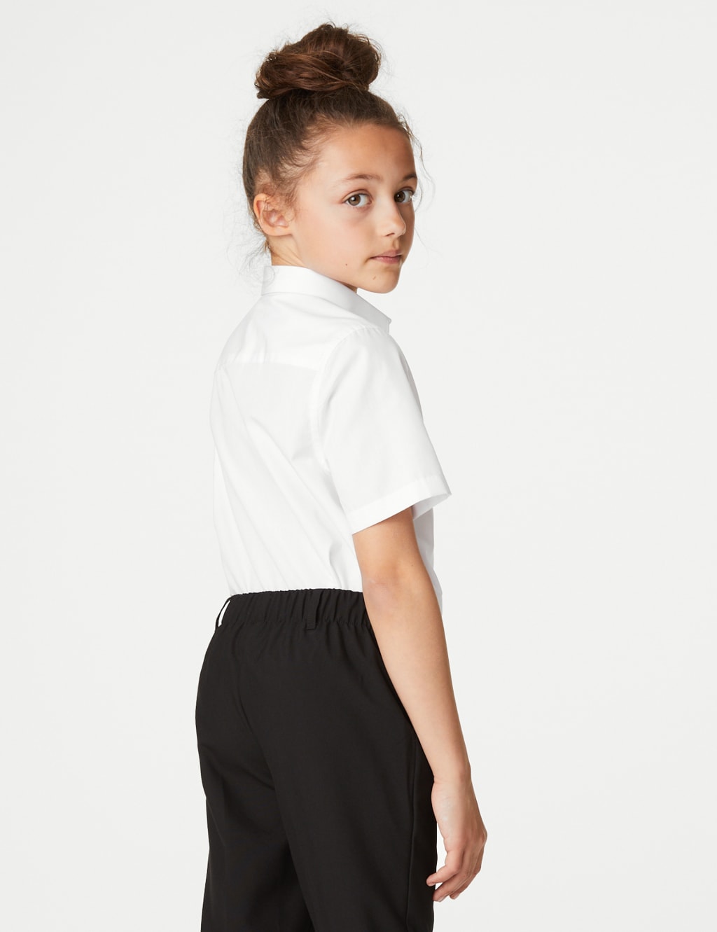 3pk Girls Easy Iron School Shirts 2 16 Yrs M S Collection M S