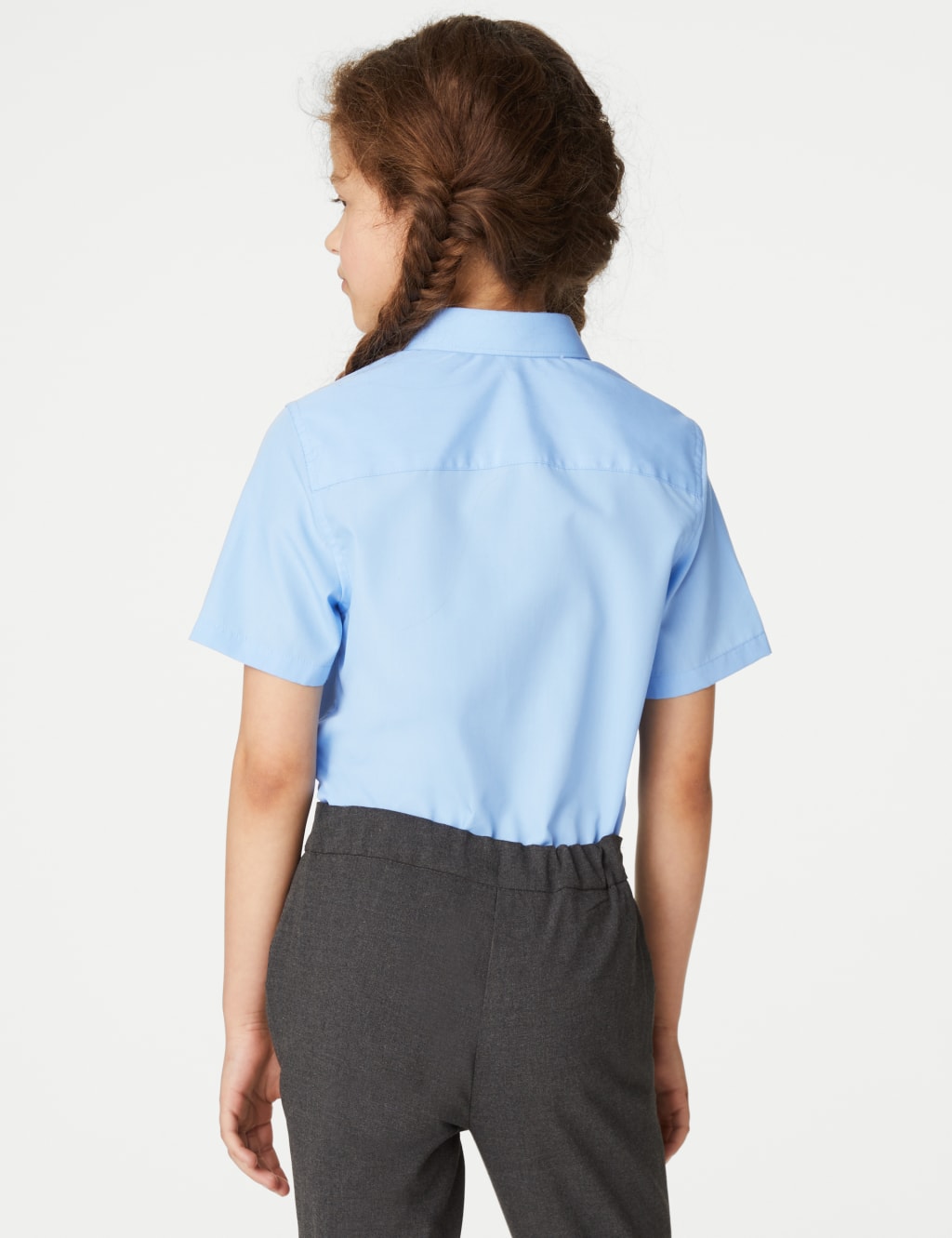 3pk Girls' Slim Fit Easy Iron School Shirts (2-16 Yrs) 5 of 5