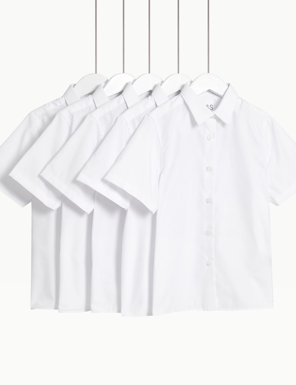 Girls' 5pk Regular Fit Easy to Iron School Shirts (2-18 Yrs) 2 of 5