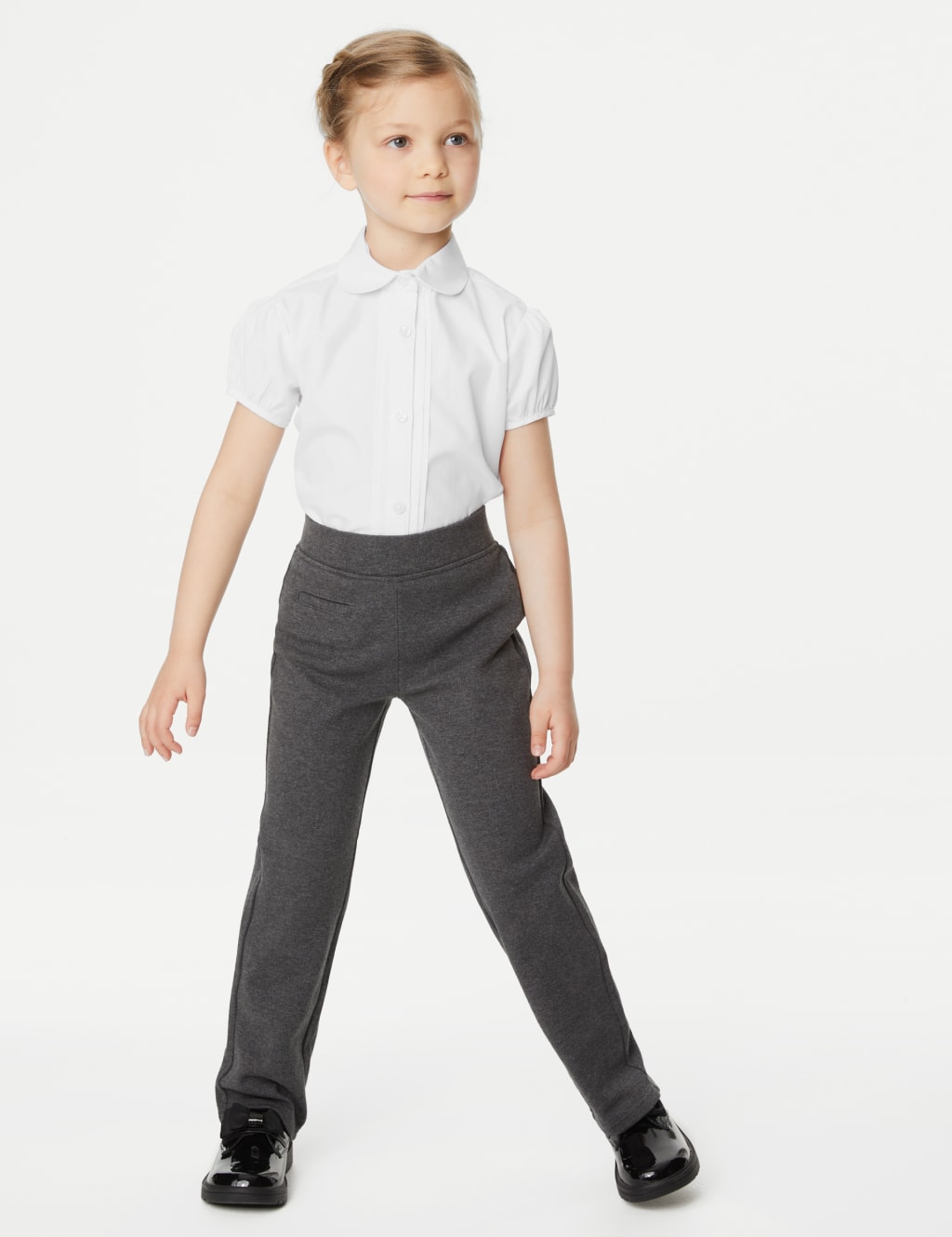 2pk Girls' Pintuck Easy Iron School Shirts (2-16 Yrs) 4 of 5