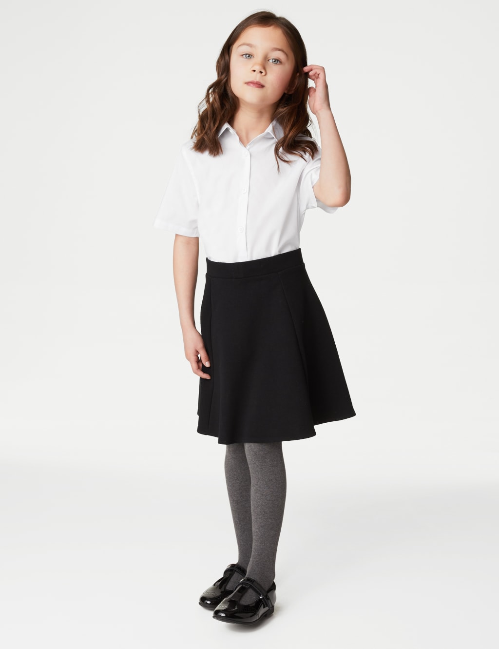 2pk Girls' Skinny Fit School Shirts (2-18 Yrs) 3 of 5