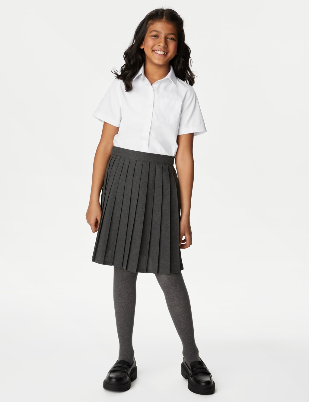 2pk Girls’ Regular Fit Cotton School Shirts (2-18 Yrs) 3 of 5