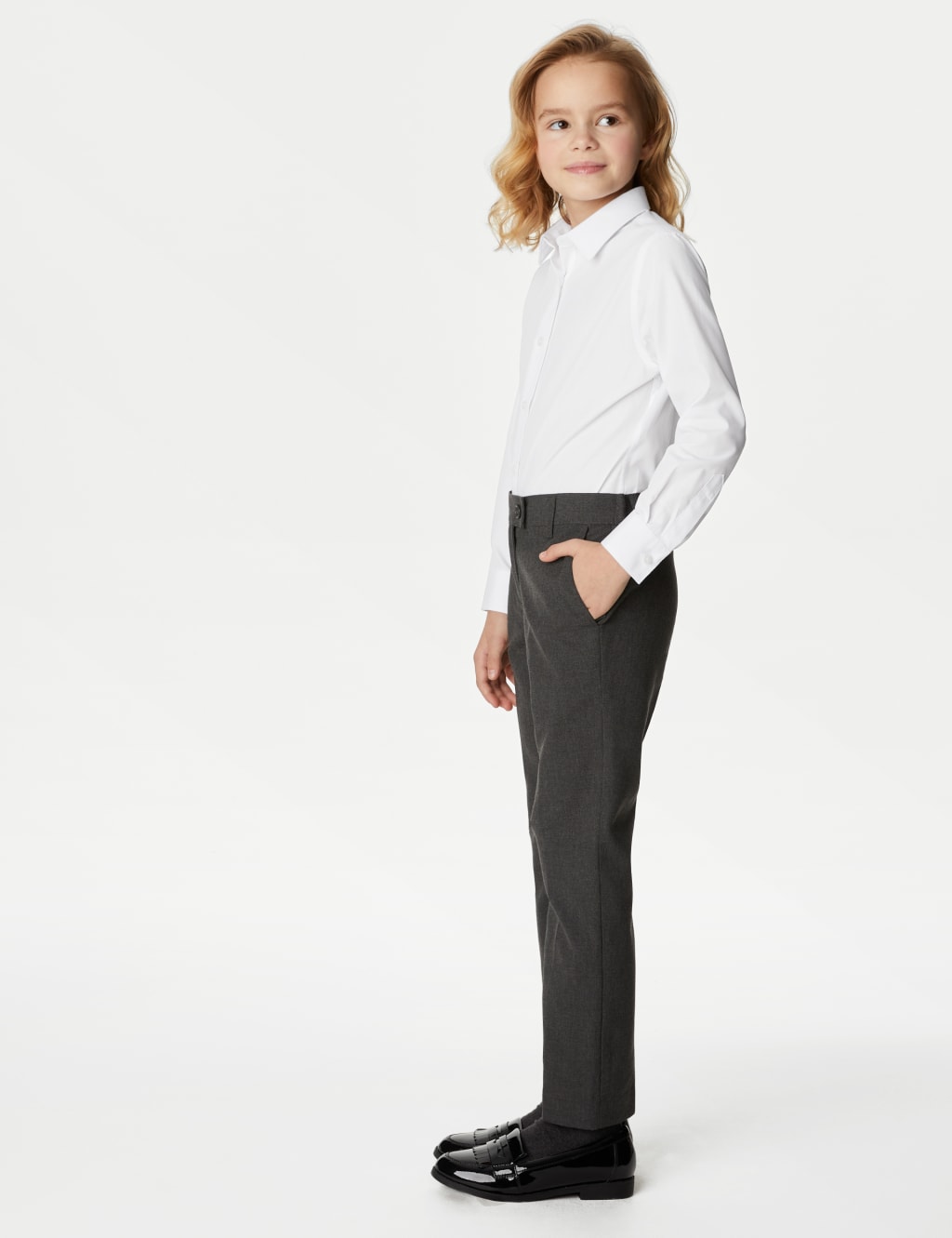 3pk Girls' Longer Length Easy Iron School Shirts (4-18 Yrs) 3 of 6