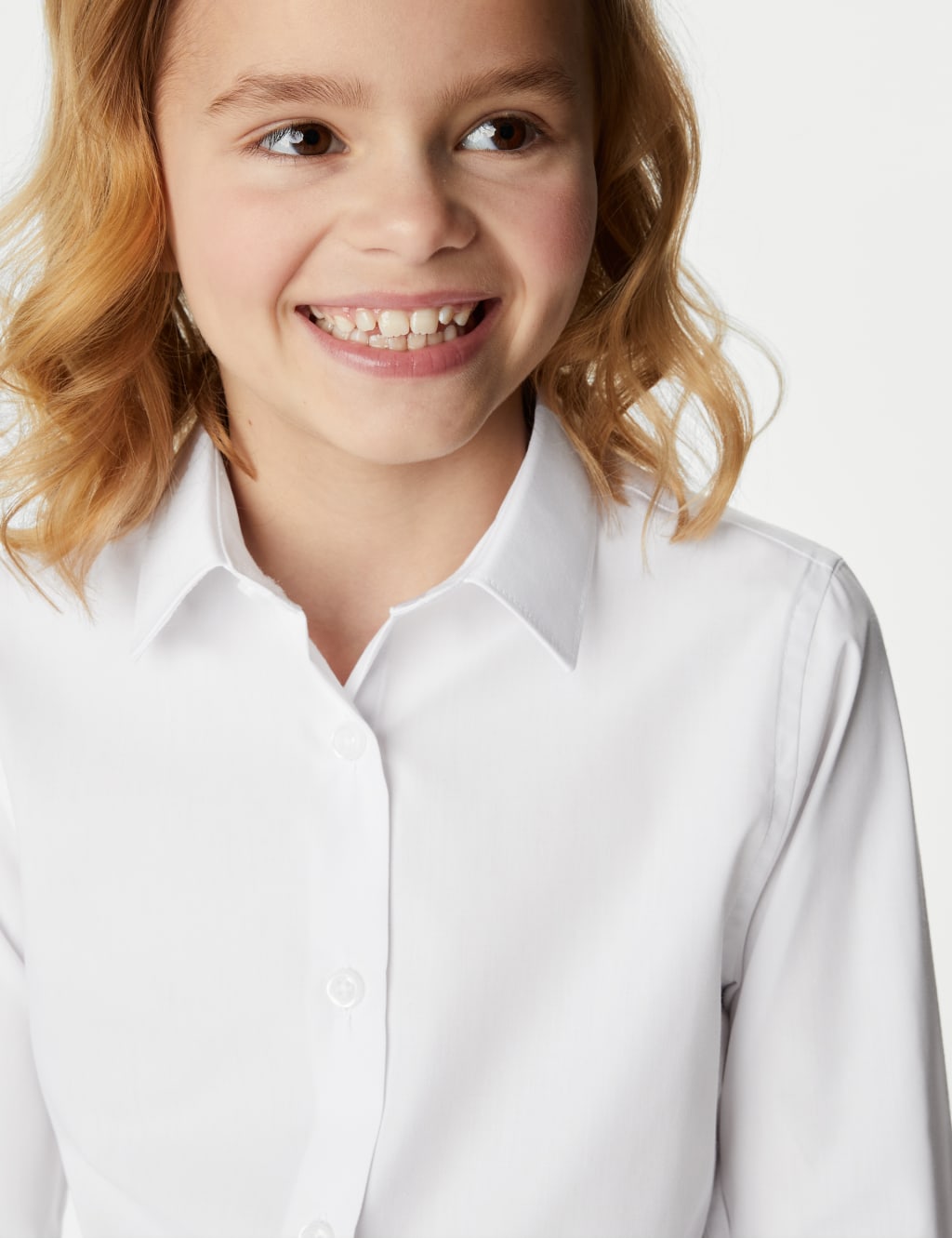 3pk Girls' Longer Length Easy Iron School Shirts (4-18 Yrs) 4 of 6