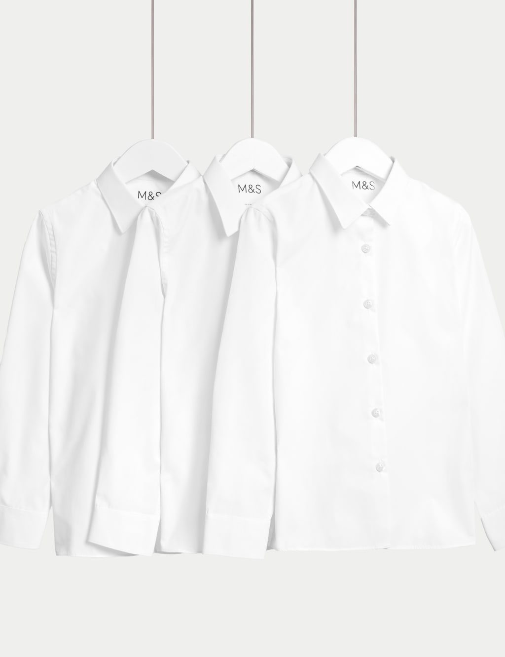3pk Girls' Easy Iron School Shirts (2-16 Yrs) 2 of 6