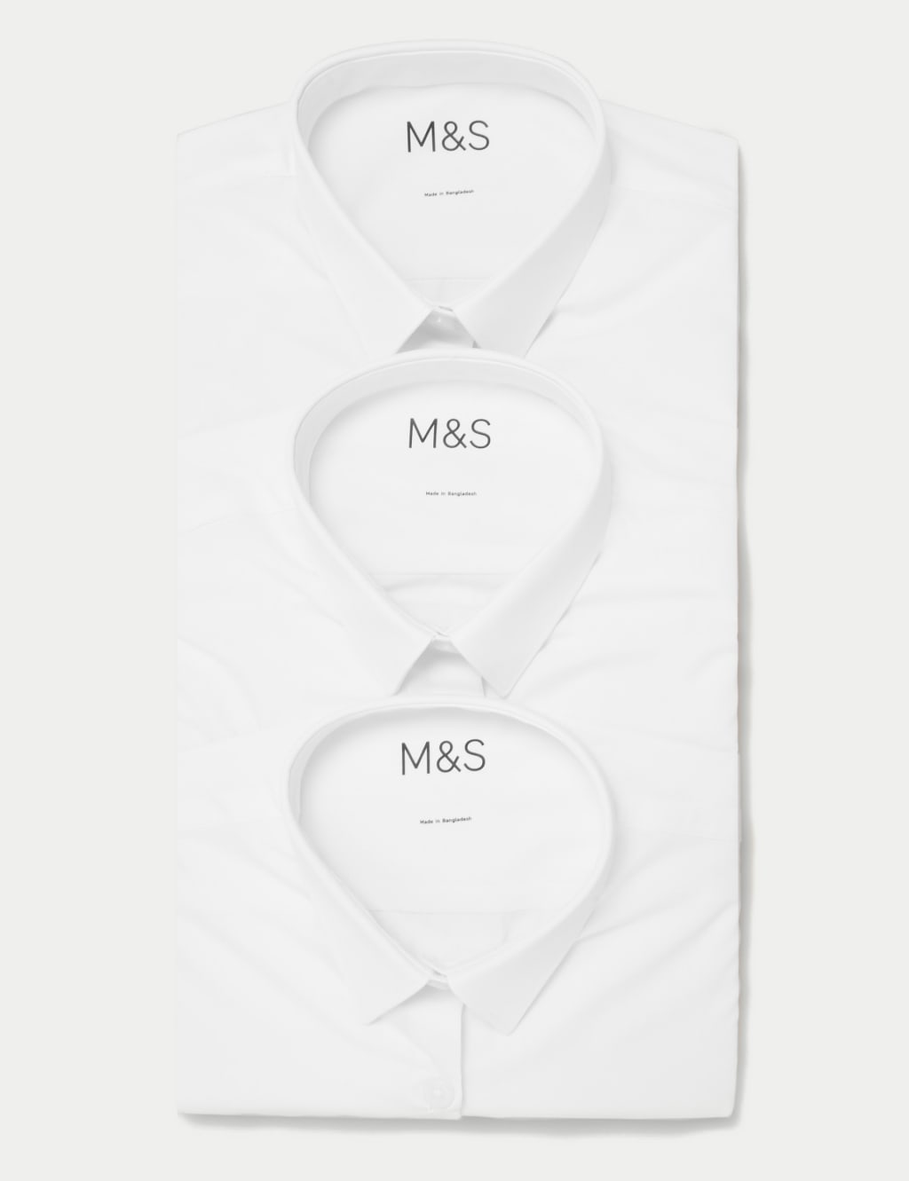 3pk Girls' Slim Fit Easy Iron School Shirts (2-16 Yrs) 7 of 7
