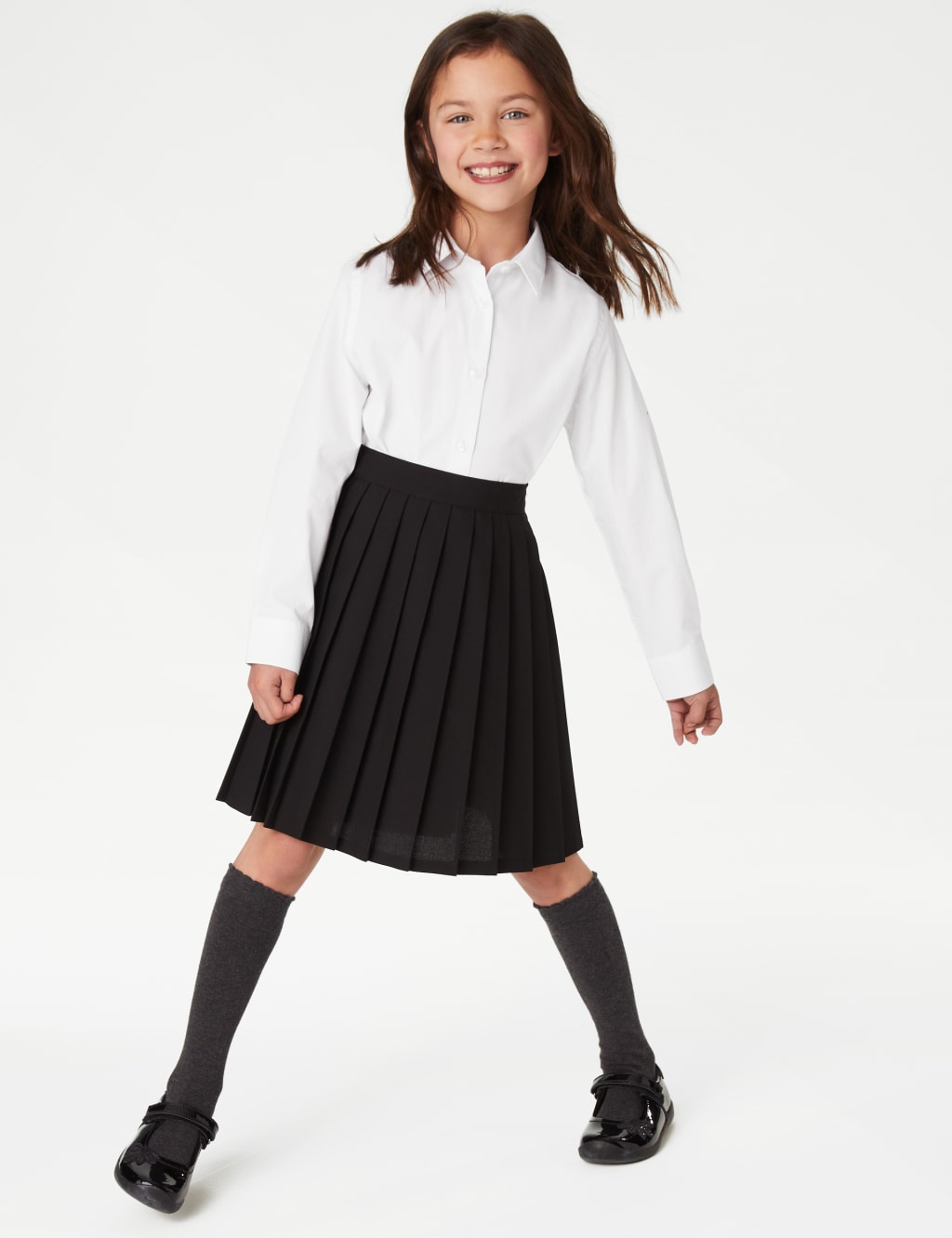 5pk Girls' Regular Fit Easy to Iron Shirts (2-18 Yrs) 3 of 6