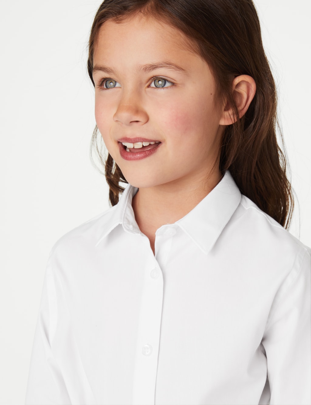 5pk Girls' Regular Fit Easy to Iron Shirts (2-18 Yrs) 4 of 6