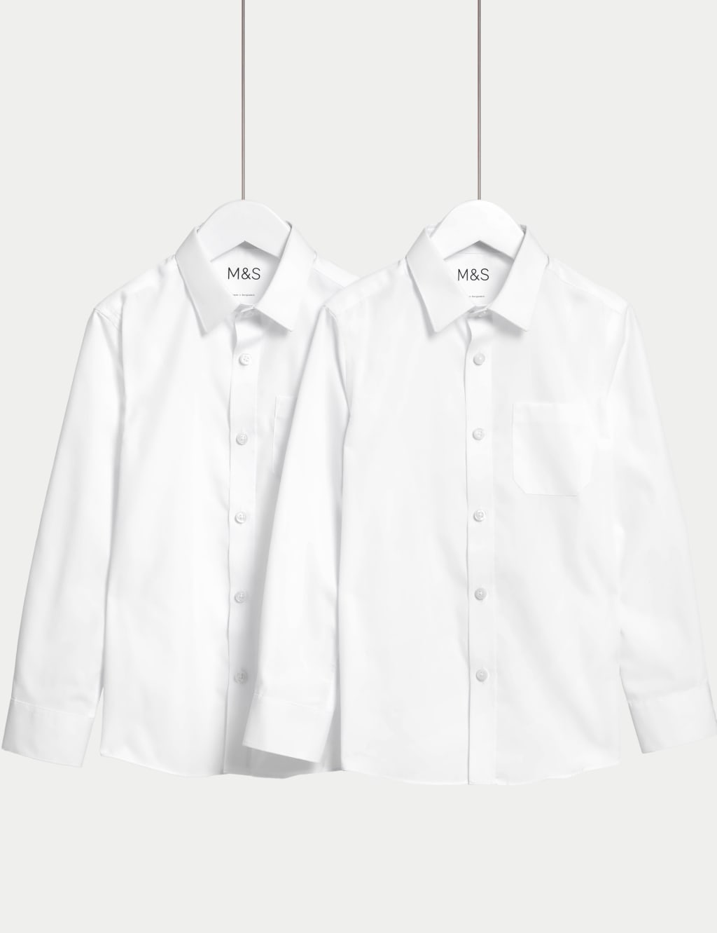 2pk Girls' Slim Fit Non-Iron School Shirts (2-18 Yrs) 2 of 5