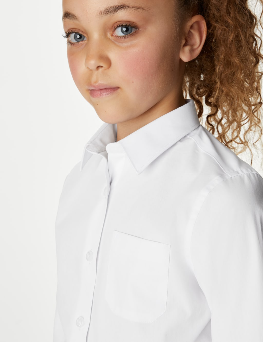 2pk Girls’ Regular Fit Cotton School Shirts (2-18 Yrs) 4 of 6