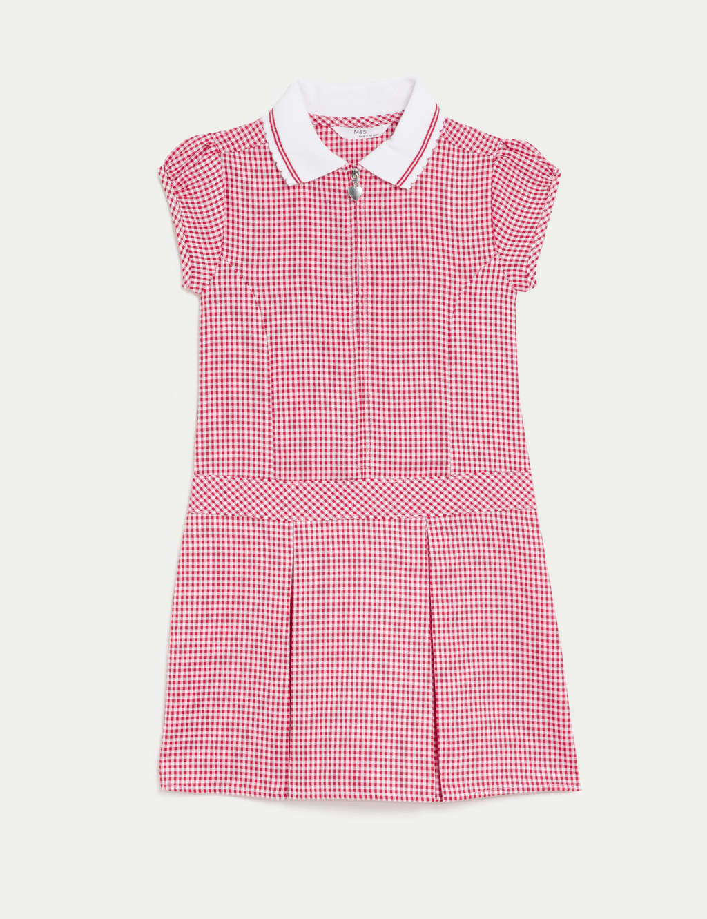 Girls' Gingham Pleated School Dress (2-14 Yrs) 2 of 5