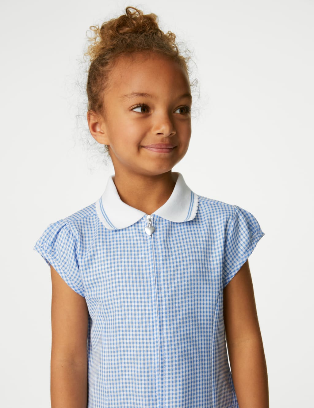 Girls' Gingham Pleated School Dress (2-14 Yrs) 3 of 5