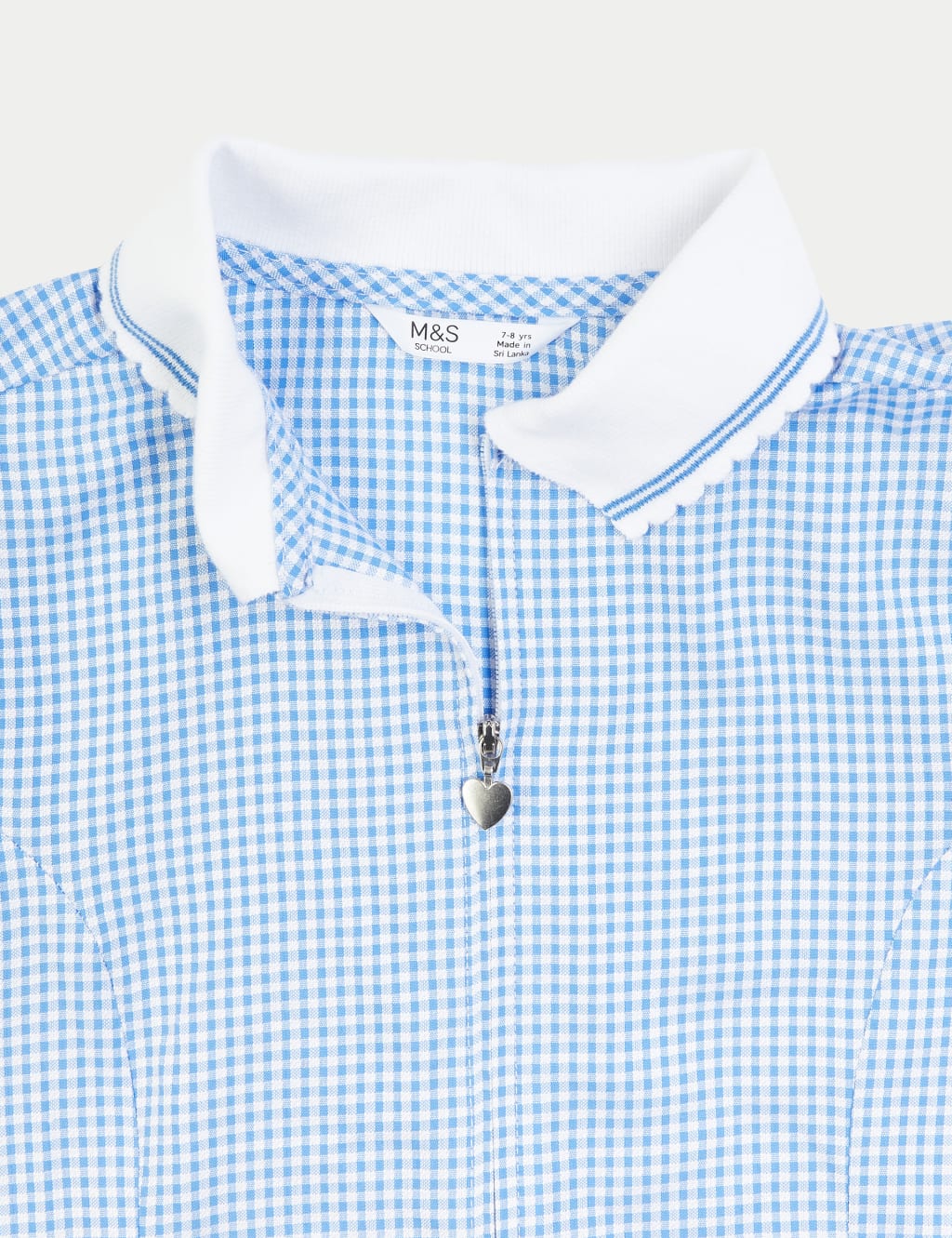 Girls' Gingham Pleated School Dress (2-14 Yrs) 5 of 5