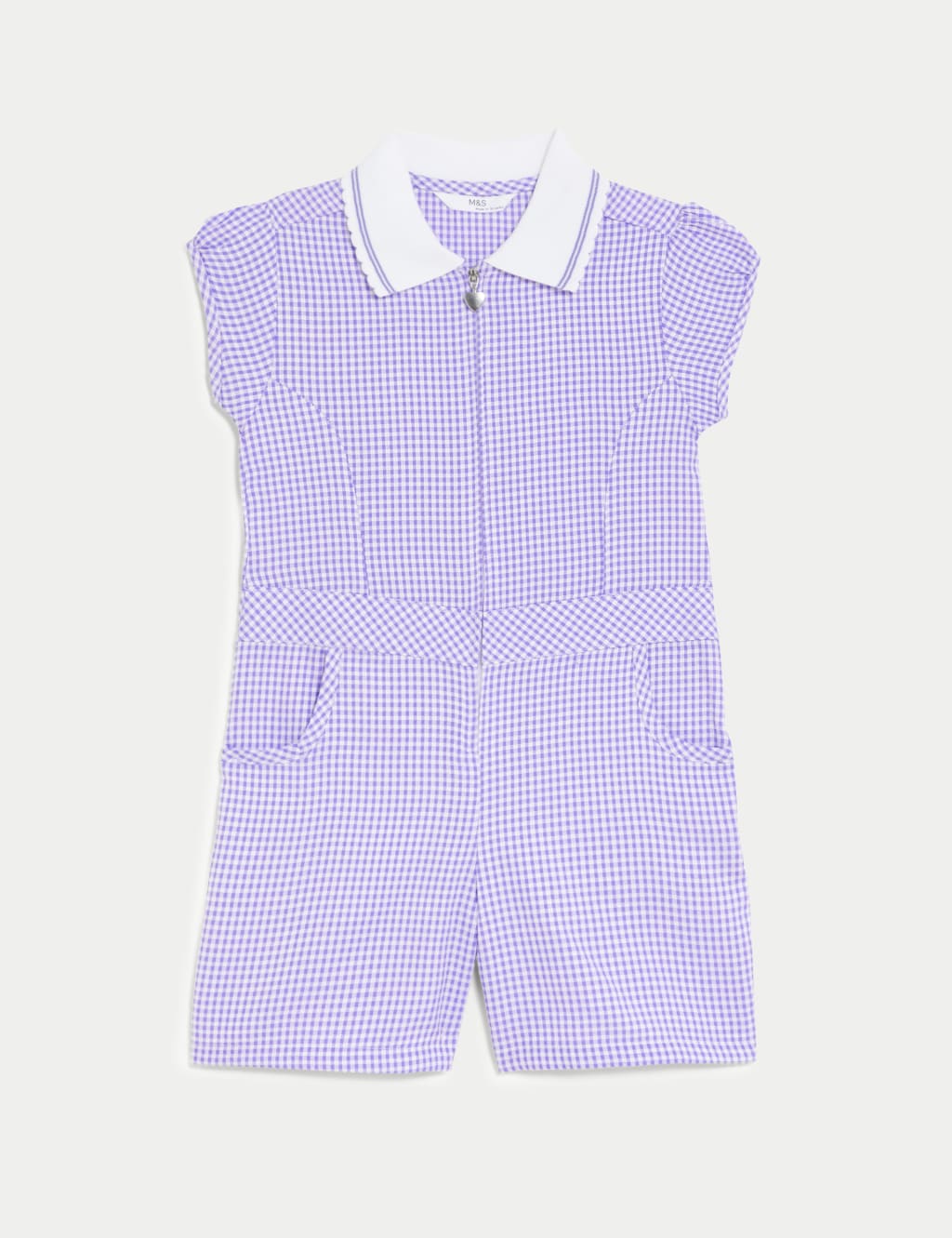 Girls' Gingham School Playsuit (2-14 Yrs) 2 of 5