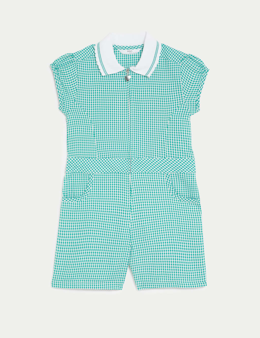 Girls' Gingham School Playsuit (2-14 Yrs) 2 of 6