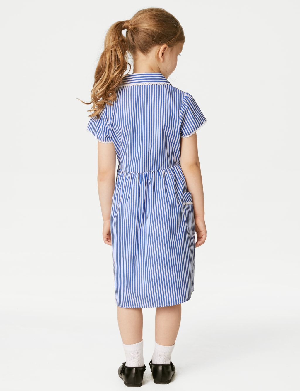 Girls' Pure Cotton Striped School Dress (2-14 Yrs) 4 of 5