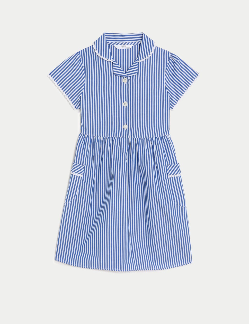 Girls' Pure Cotton Striped School Dress (2-14 Yrs) 2 of 5