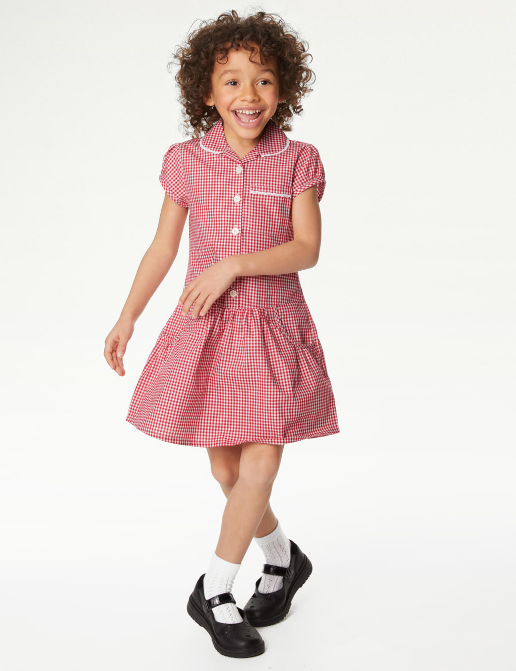 2pk Girls Cotton Plus Fit School Dresses 4 14 Yrs
