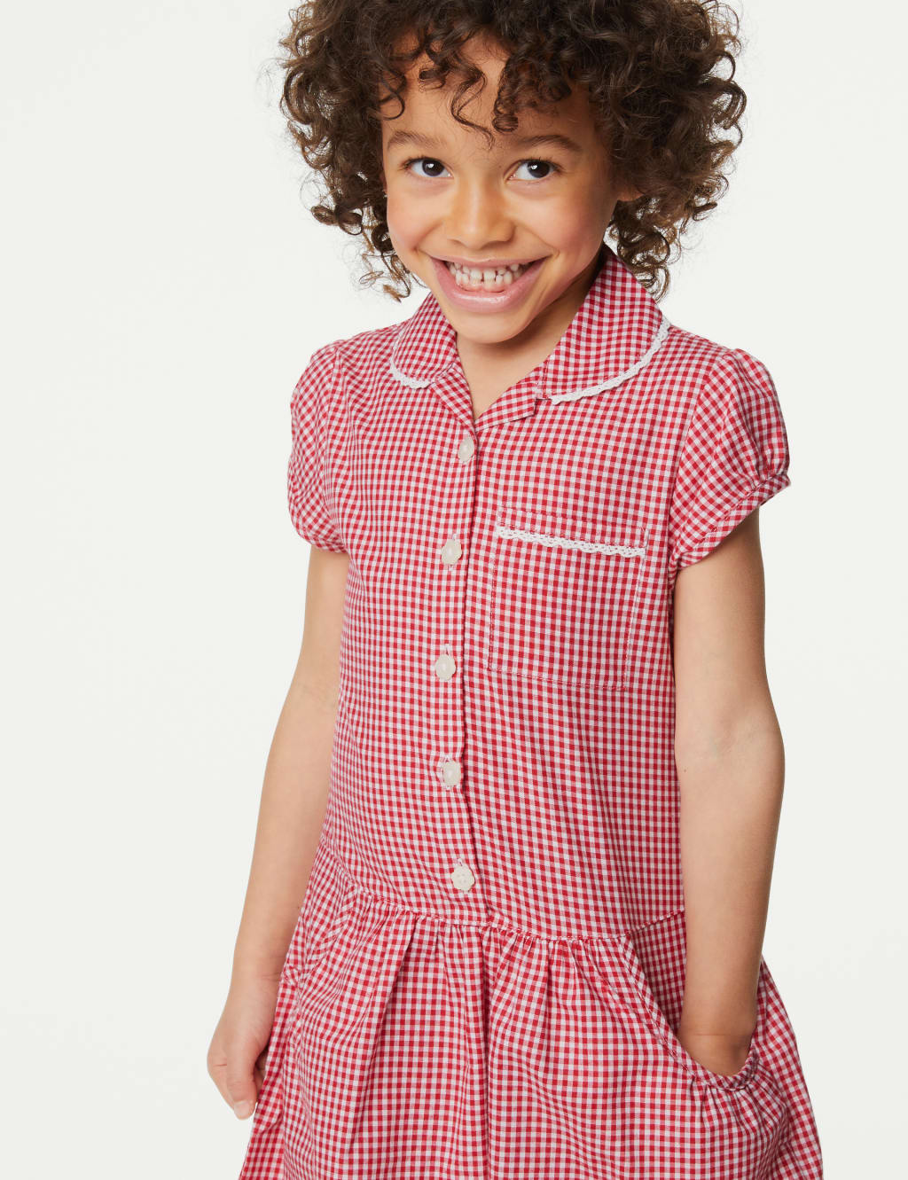 2pk Girls' Cotton Rich Gingham School Dresses (2-14 Yrs) 3 of 5