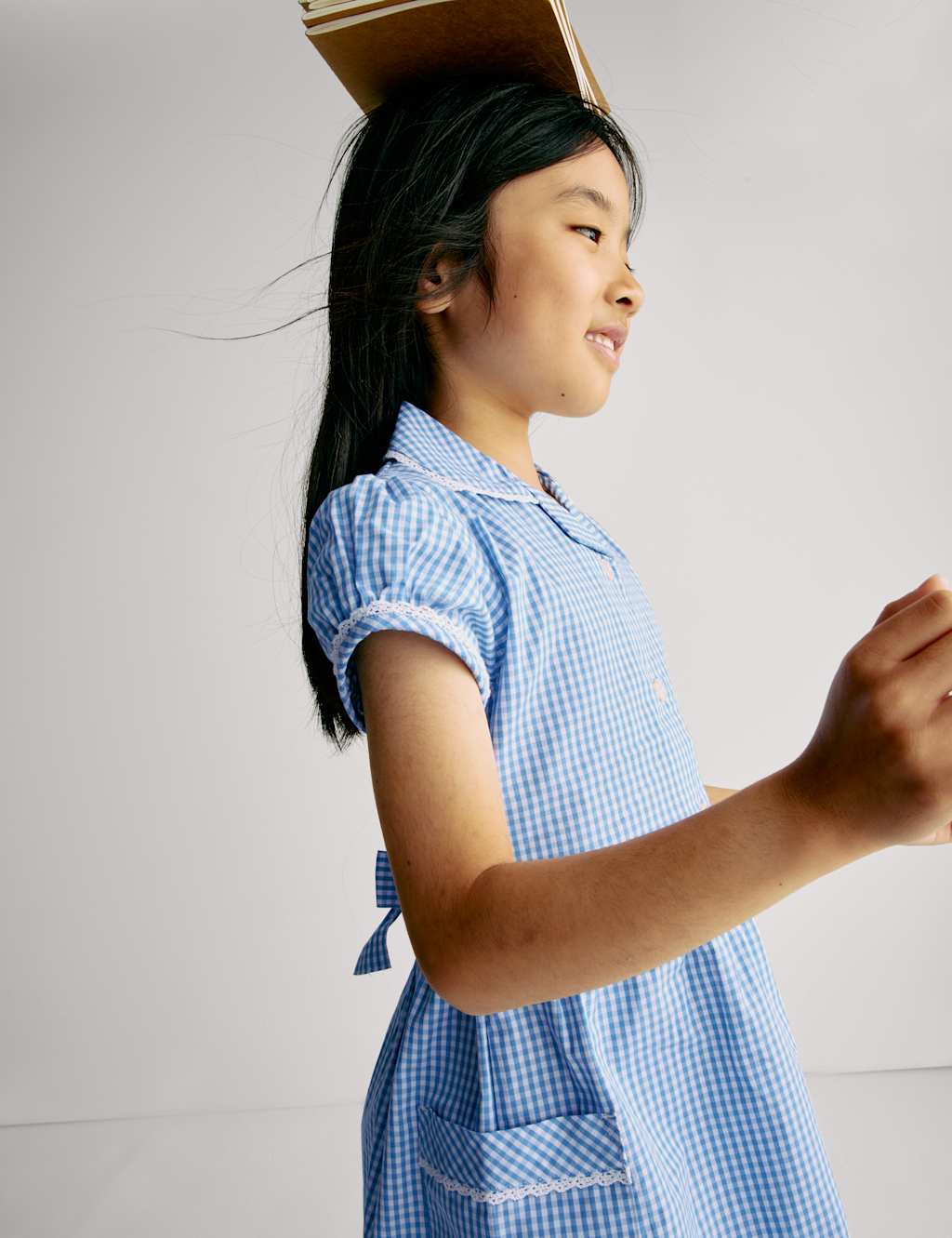 Pure Cotton Gingham School Dress (2-14 Yrs) 7 of 9