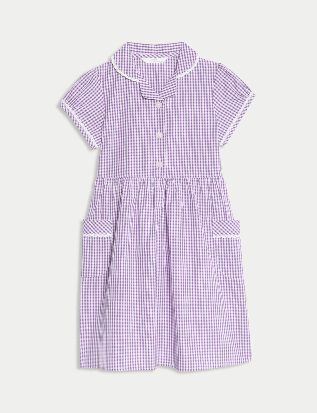 Pure Cotton Gingham School Dress (2-14 Yrs) 1 of 3