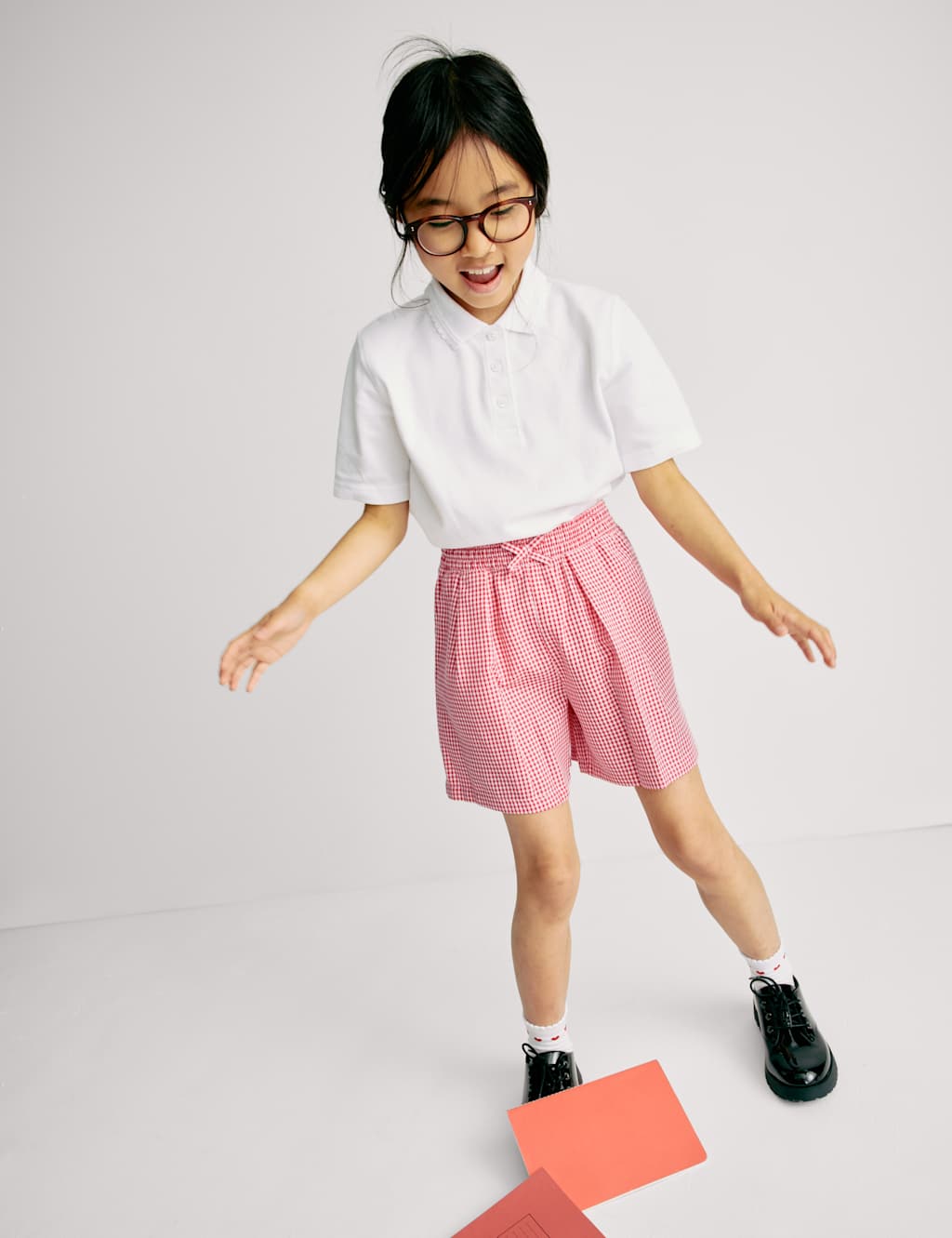 Girls' Gingham School Shorts (3-14 Yrs) 5 of 6