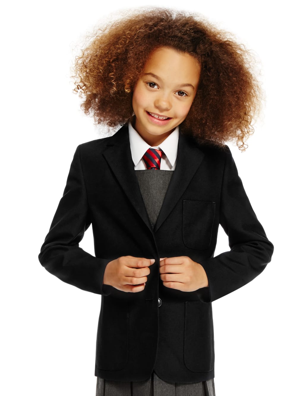 Junior Girls Adjustable Cuff Crease Resistant Blazer 4 12 Yrs M S