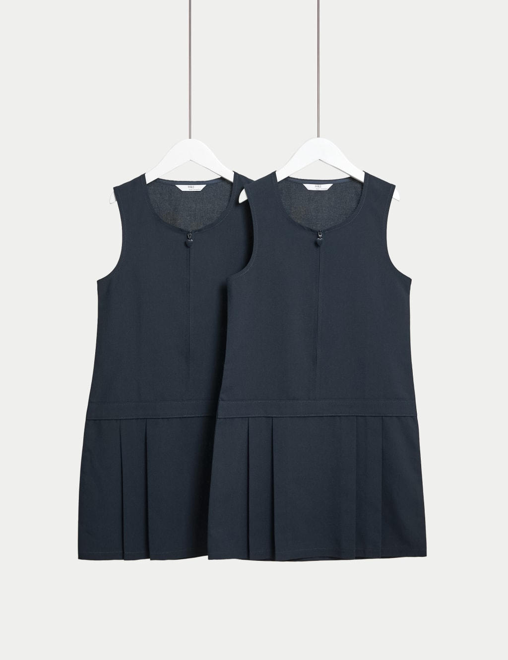 2pk Girls Pleated School Pinafores 2 12 Yrs M S Collection M S