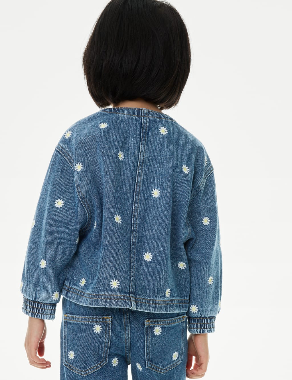 Denim Daisy Embroidered Bomber (2-8 Yrs) 5 of 5