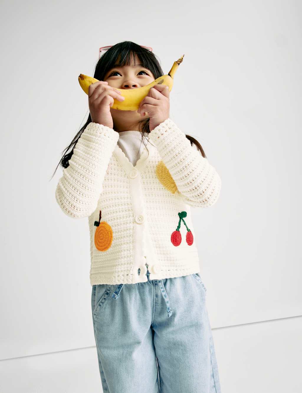 Pure Cotton Fruit Knitted Cardigan (2-8 Yrs) 3 of 7