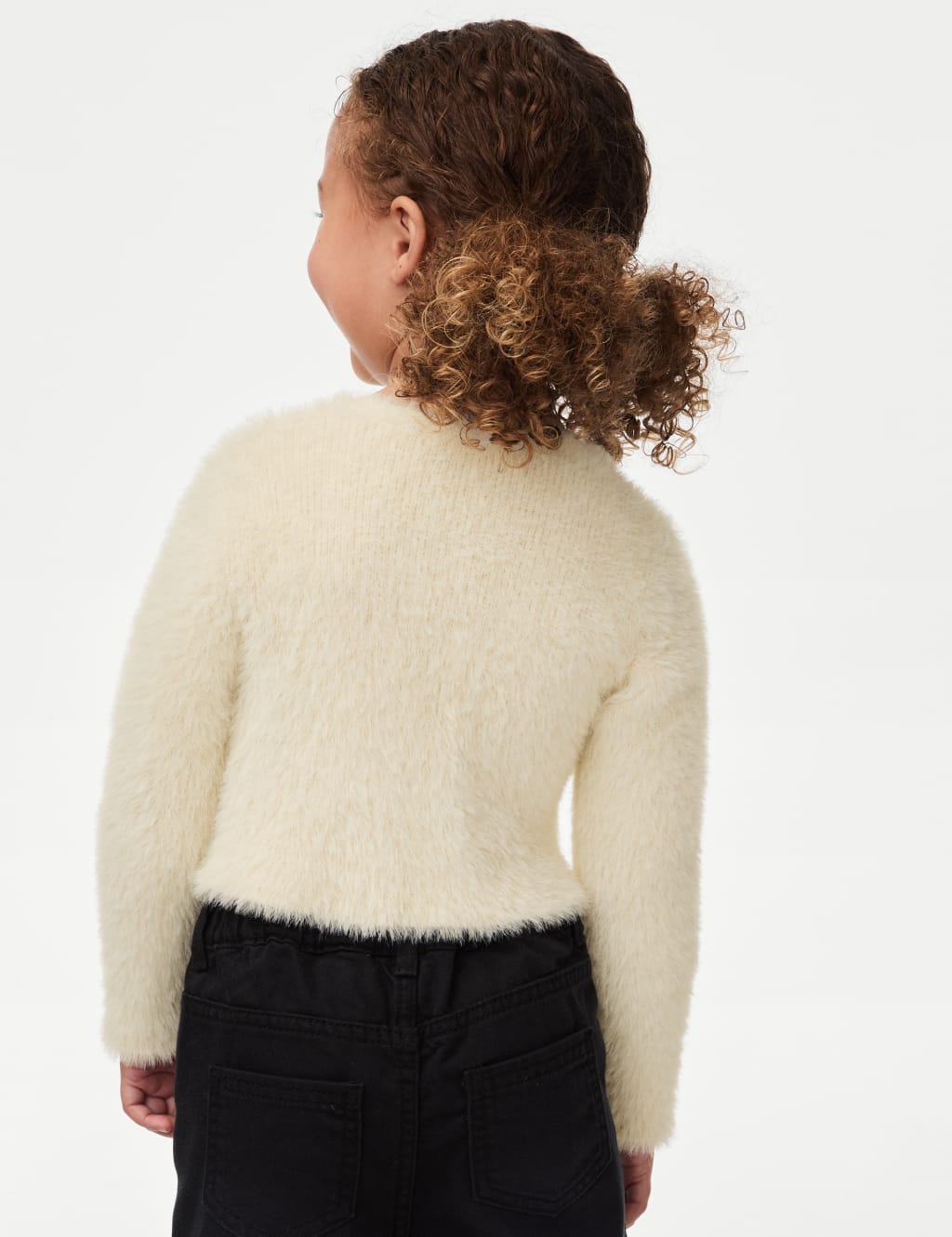 Fluffy Knot Front Cropped Jumper 2 8 Yrs