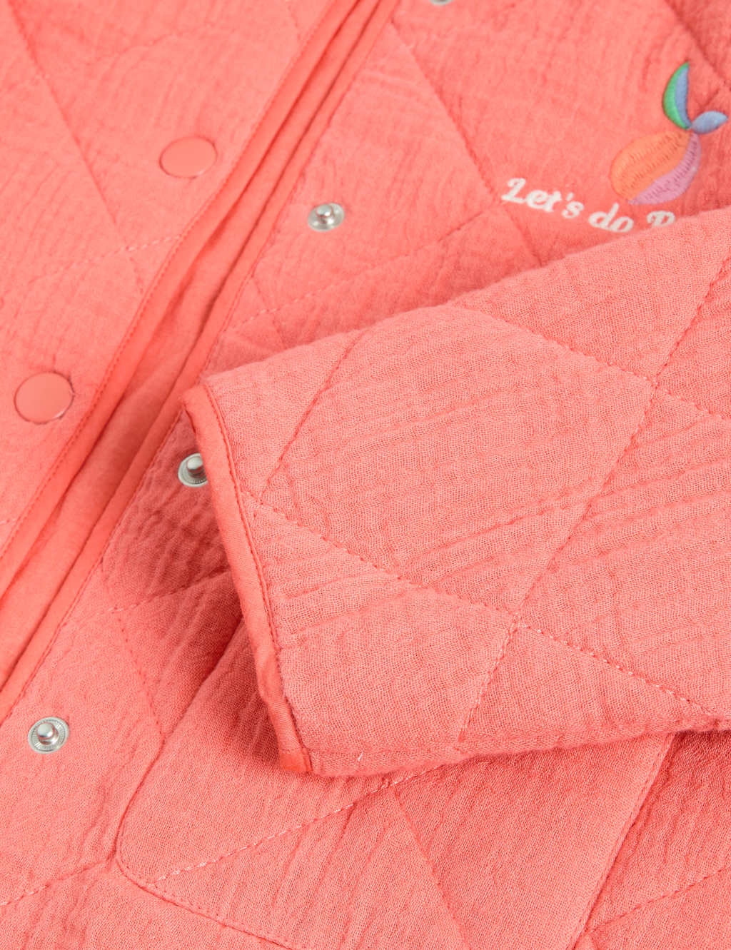 Pure Cotton Quilted Embroidered Jacket (2-8 Yrs) 2 of 3