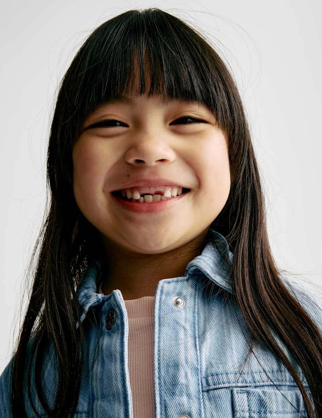 Denim Striped Shacket (2-8 Yrs) 3 of 8