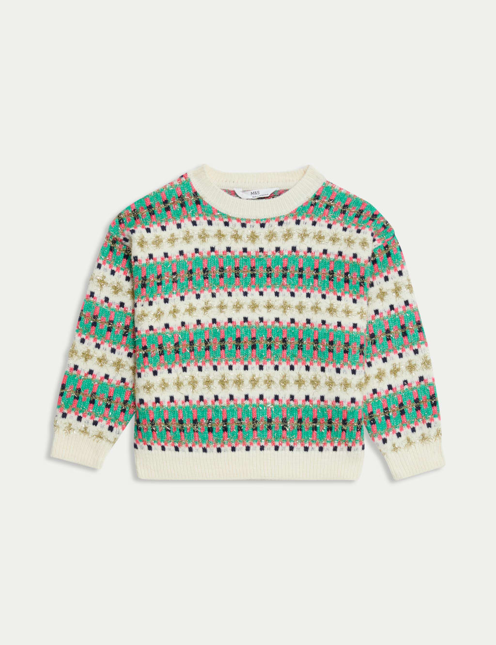 Sparkle Fair Isle Stripe Jumper 2 10 Yrs